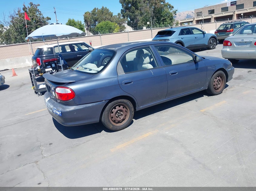 2001 KIA SEPHIA SEDAN 1.8L I-4 DOHC, 125HP