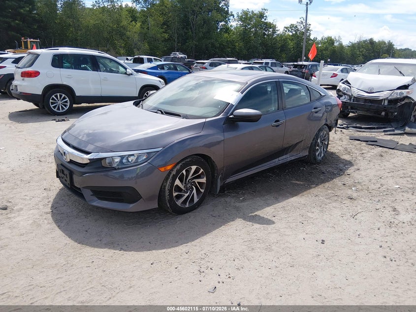 2016 Honda Civic, Rear, IAAI, VIN 19XFC2F74GE222625 — photo 2