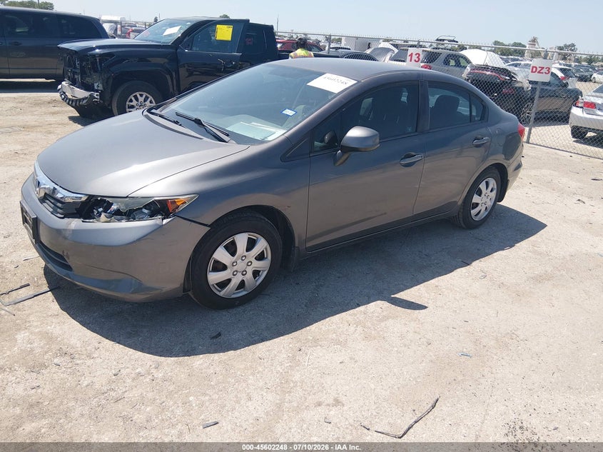 2012 HONDA CIVIC SEDAN 1.8L I-4 VVT, 140HP