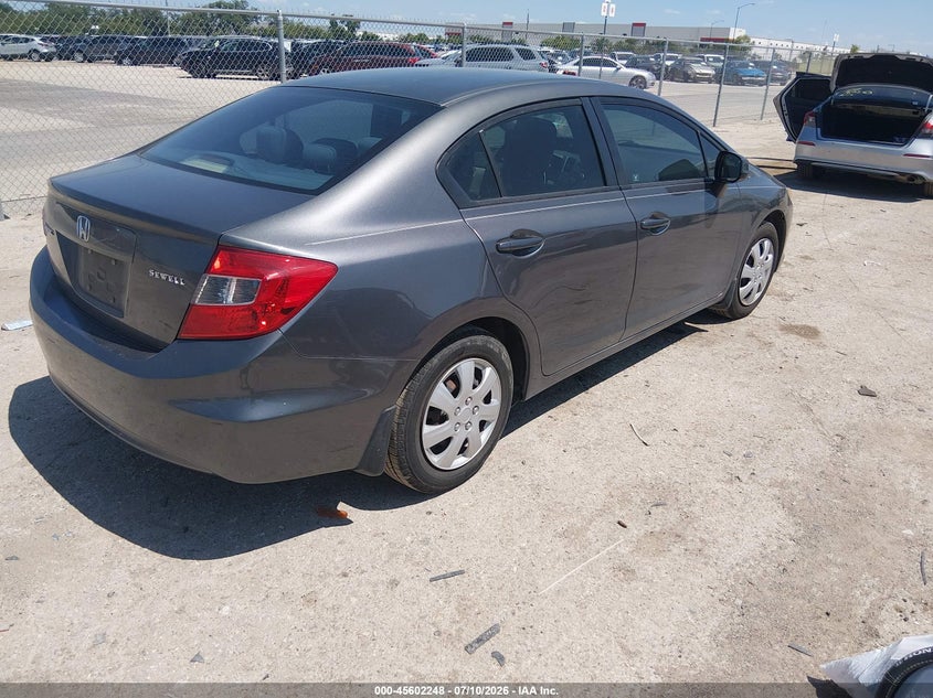 2012 HONDA CIVIC SEDAN 1.8L I-4 VVT, 140HP