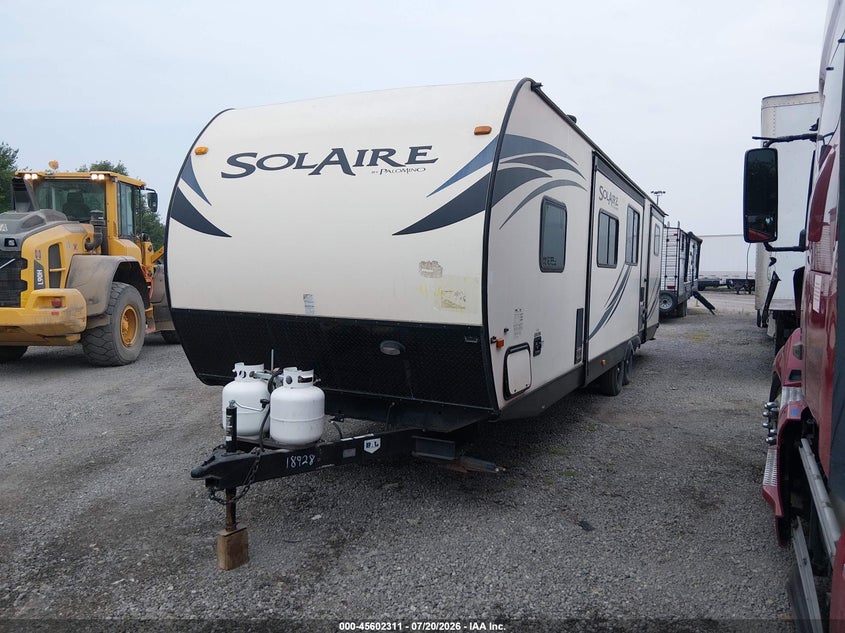 2015 FOREST RIVER PALOMINO SOLAIRE 318TSBHK TRAVEL TRAILER auction photo 2