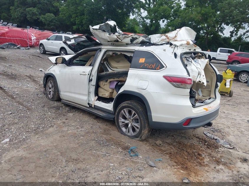 Vin: 5tdkkrfh1fs039271, lot: 46100879, toyota highlander xle v6 20153