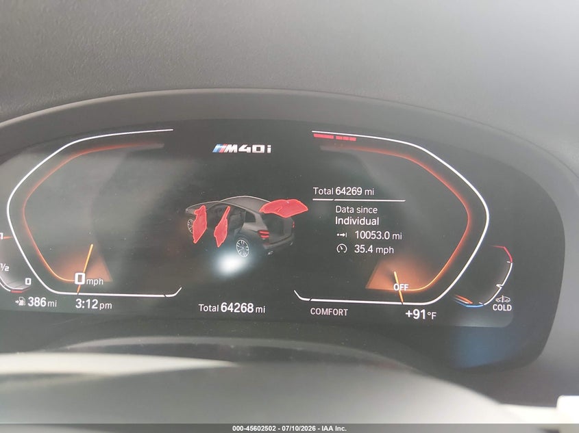 2021 BMW X3 M40I VIN: 5UXTY9C02M9F13016 Lot: 45602502