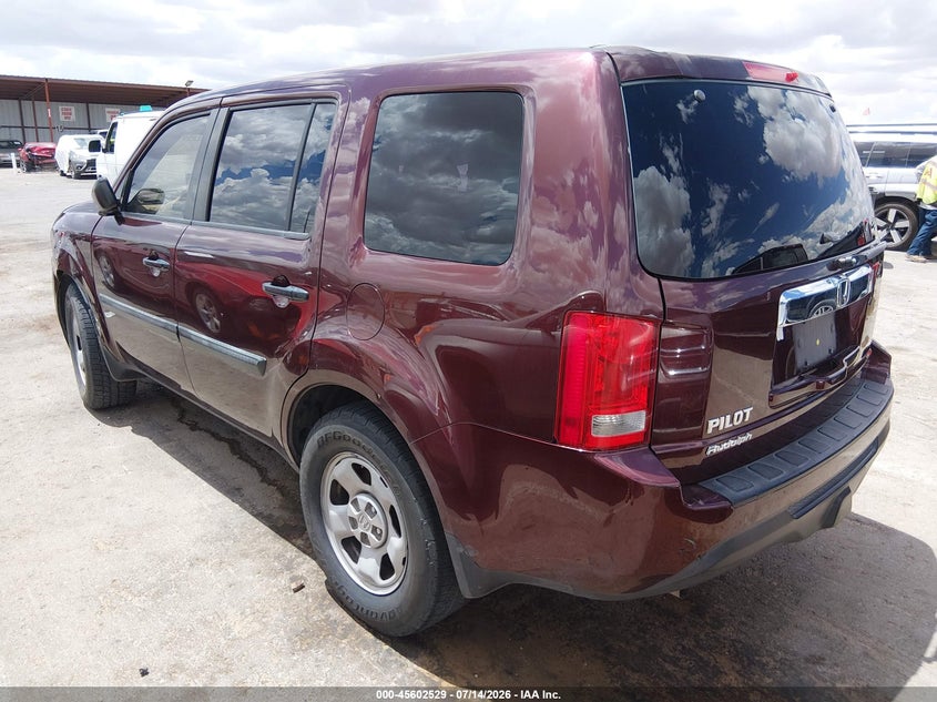 Vin: 5fnyf3h23cb040443, lot: 46100952, honda pilot lx 20123