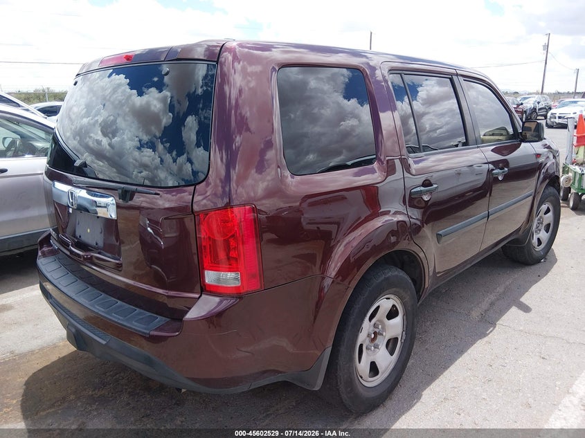 Vin: 5fnyf3h23cb040443, lot: 46100952, honda pilot lx 20124