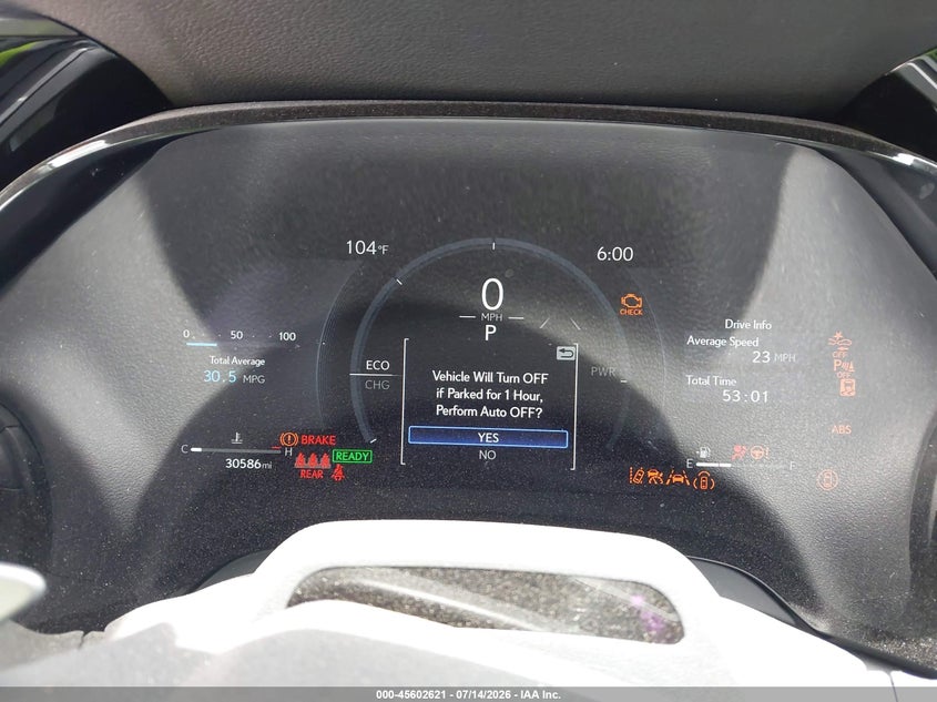 2025 LEXUS RX 350H auction photo 7