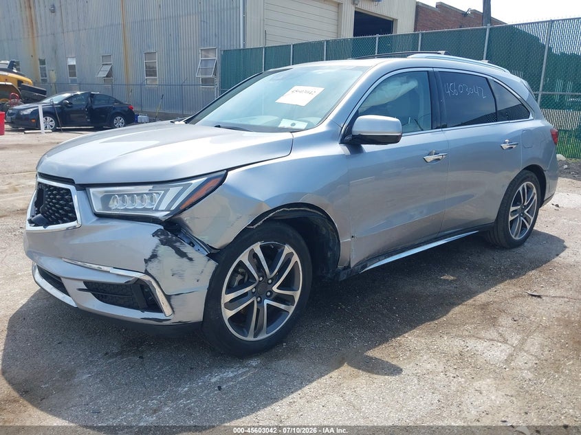 2017 Acura MDX, Левый перёд, IAAI, VIN 5FRYD4H87HB036644 — фото 2