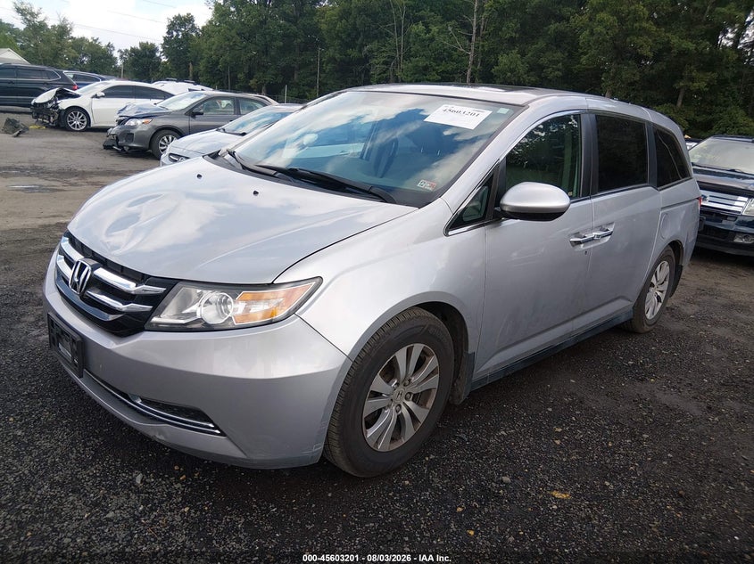 Vin: 5fnrl5h62fb019356, lot: 46101624, honda odyssey ex-l 20152