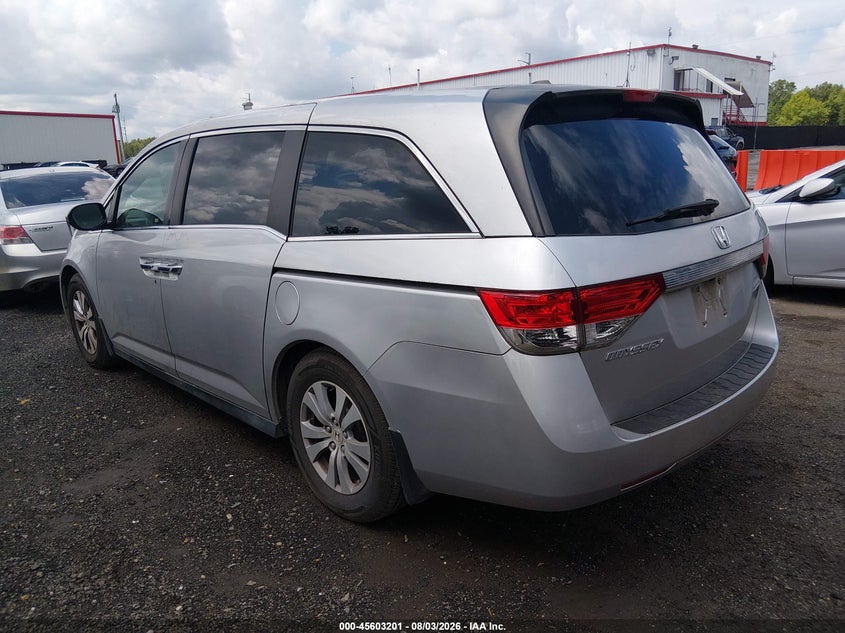 Vin: 5fnrl5h62fb019356, lot: 46101624, honda odyssey ex-l 20153