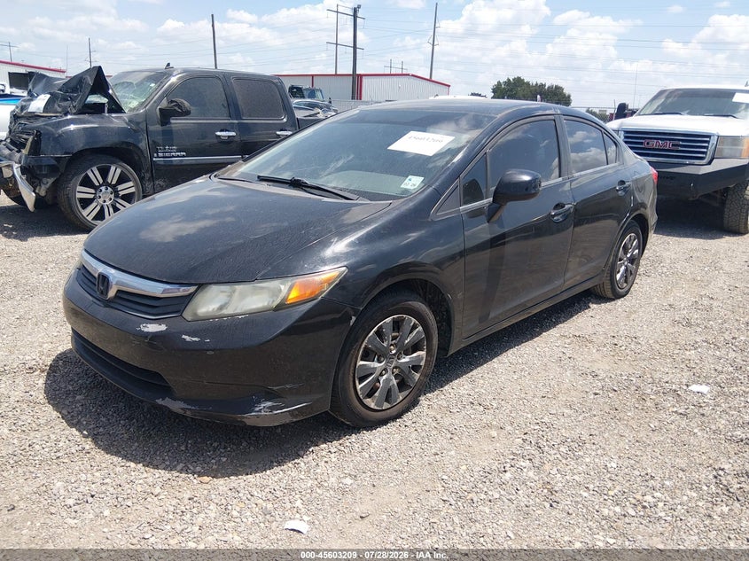 Vin: 19xfb2f50ce318926, lot: 46101632, honda civic lx 20122