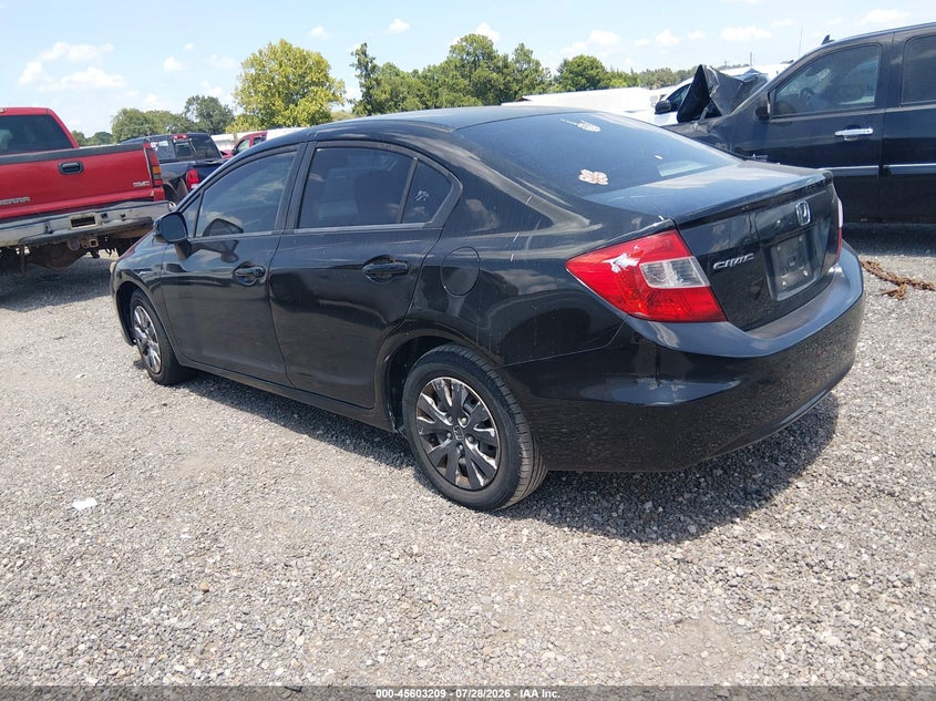 Vin: 19xfb2f50ce318926, lot: 46101632, honda civic lx 20123