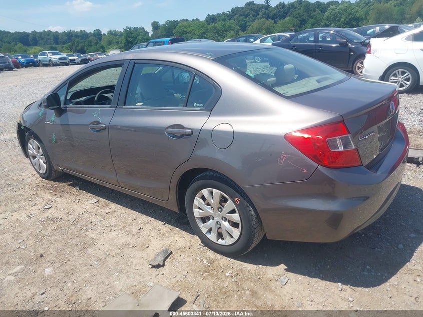 2012 HONDA CIVIC auction photo 3