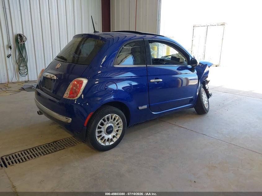 Vin: 3c3cffcr5ct348008, lot: 46101803, fiat 500 lounge 20124