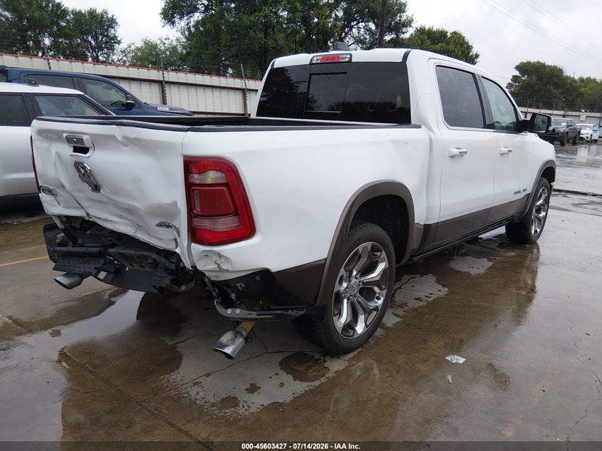 Vin: 1c6srfkt8ln136948, lot: 46101850, ram 1500 laramie longhorn  4x4 5'7 box 20204