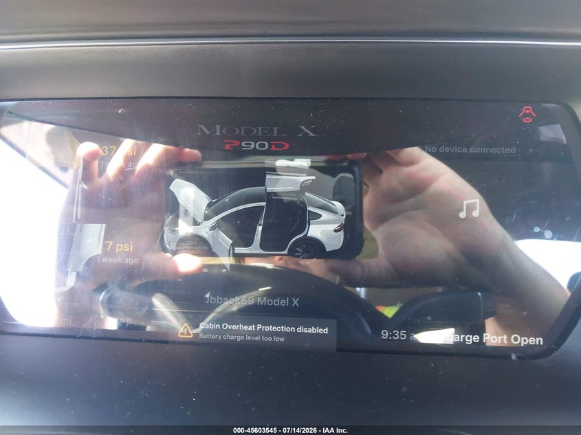 2016 TESLA MODEL X auction photo 7