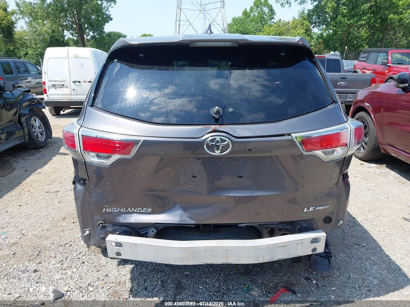 2015 Toyota Highlander Le Plus V6 VIN: 5TDBKRFH1FS149298 Lot: 45603592