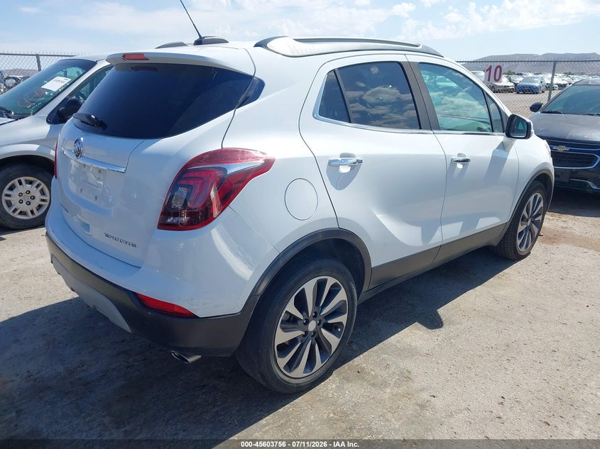 Vin: kl4cjcsbxjb644017, lot: 46102179, buick encore essence 20184