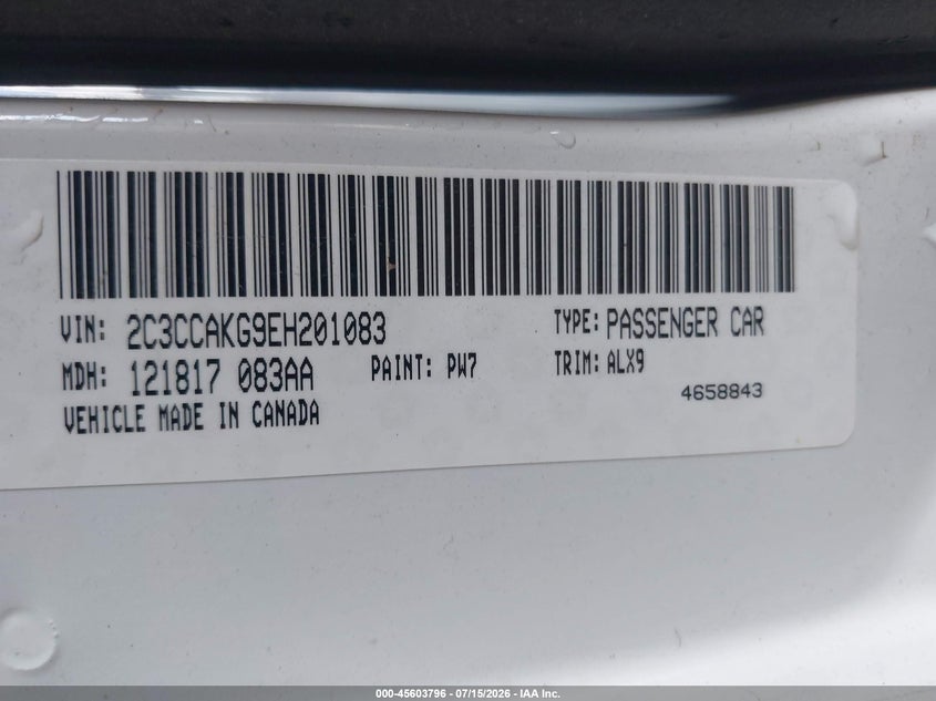 2014 Chrysler 300C Awd VIN: 2C3CCAKG9EH201083 Lot: 45603796