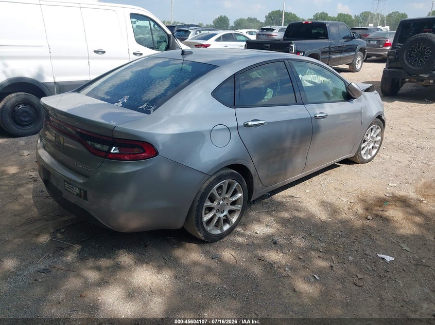 Vin: 1c3cdfcb4fd182499, lot: 46102530, dodge dart limited 20154