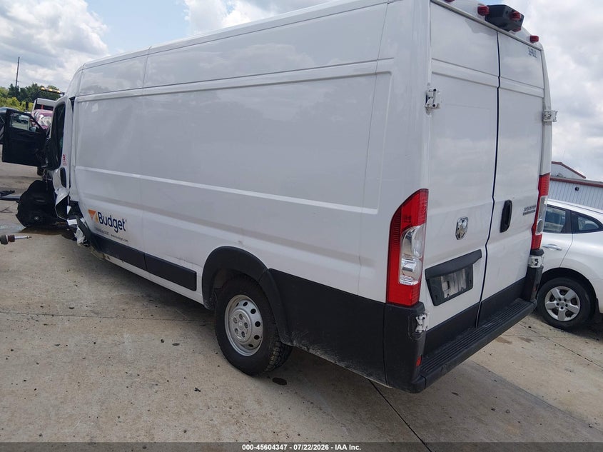 Vin: 3c6mrvjg4pe584864, lot: 46102770, ram promaster 3500 cargo van high roof 159 wb ext 20233