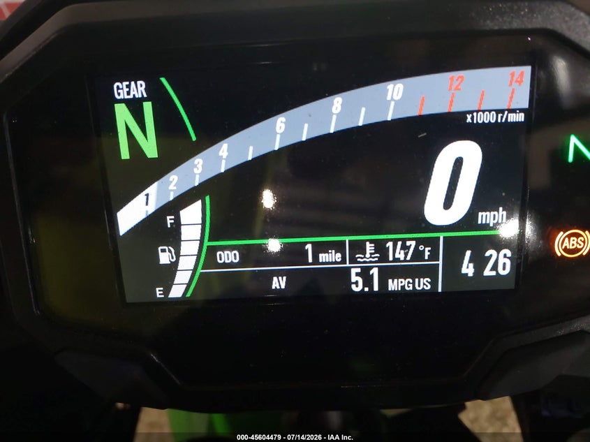 2025 Kawasaki Ex500 A/B VIN: ML5EXGJ19SDA69585 Lot: 45604479