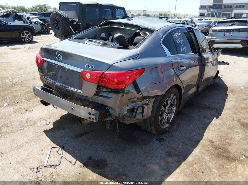 Vin: jn1ev7ar9hm841559, lot: 46103015, infiniti q50 3.0t signature edition 20174