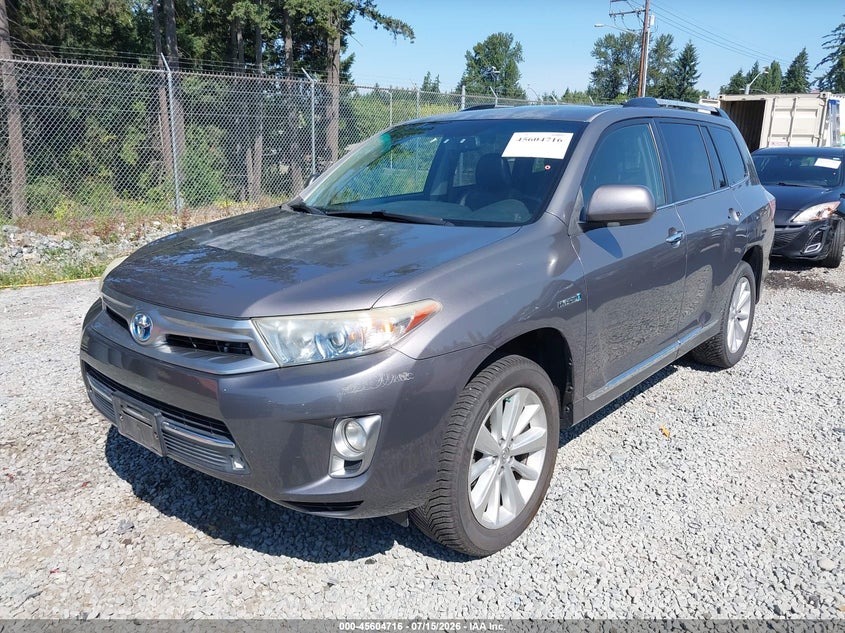 Vin: jtedc3eh9c2010717, lot: 46103139, toyota highlander hybrid limited v6 20122