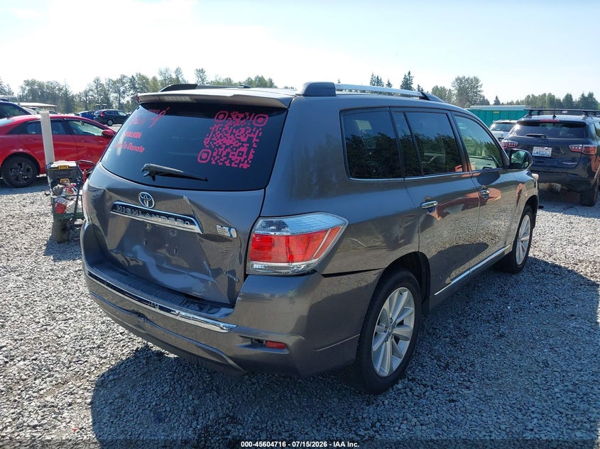 Vin: jtedc3eh9c2010717, lot: 46103139, toyota highlander hybrid limited v6 20124