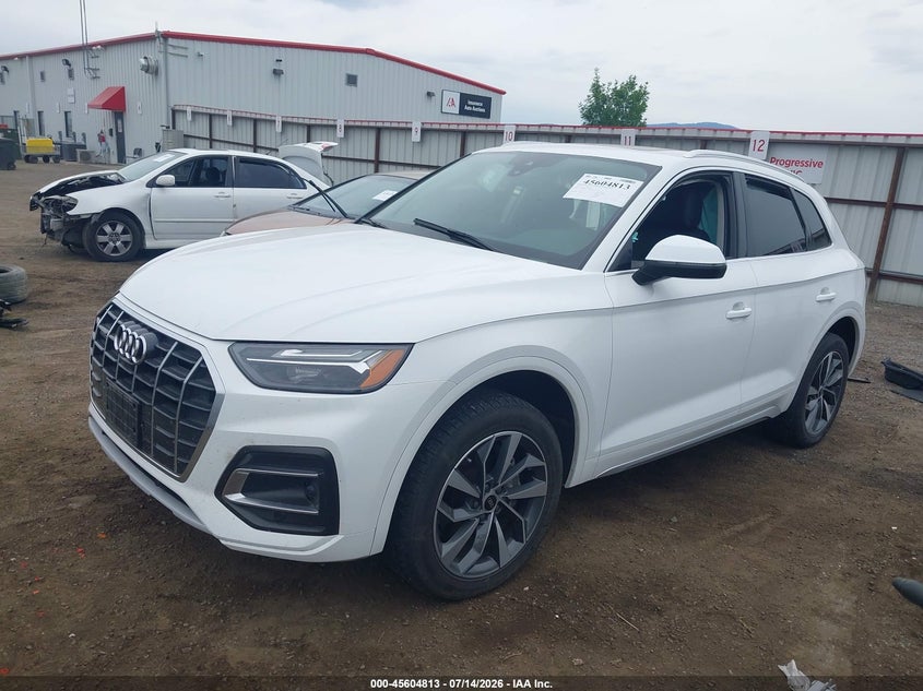 Vin: wa1baafy1m2105983, lot: 46103236, audi q5 premium plus 45 tfsi quattro s tronic 20212