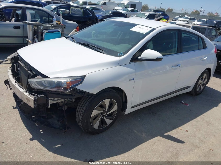 Vin: kmhc75lcxhu047614, lot: 46103474, hyundai ioniq hybrid sel 20172