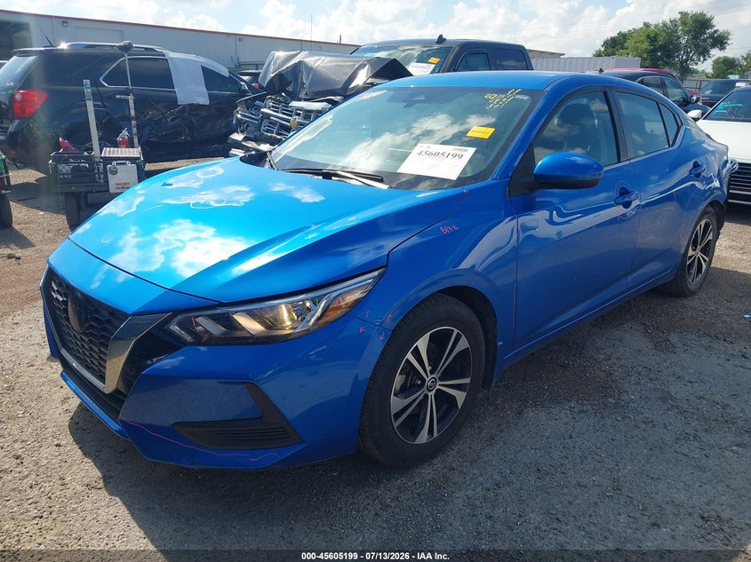 2022 Nissan Sentra Sv Xtronic Cvt, Удар сзади, IAAI, VIN 3N1AB8CV6NY296632 — фото 2