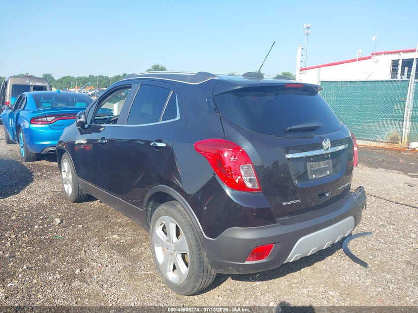 Vin: kl4cjbsb0fb268851, lot: 46103697, buick encore convenience 20153