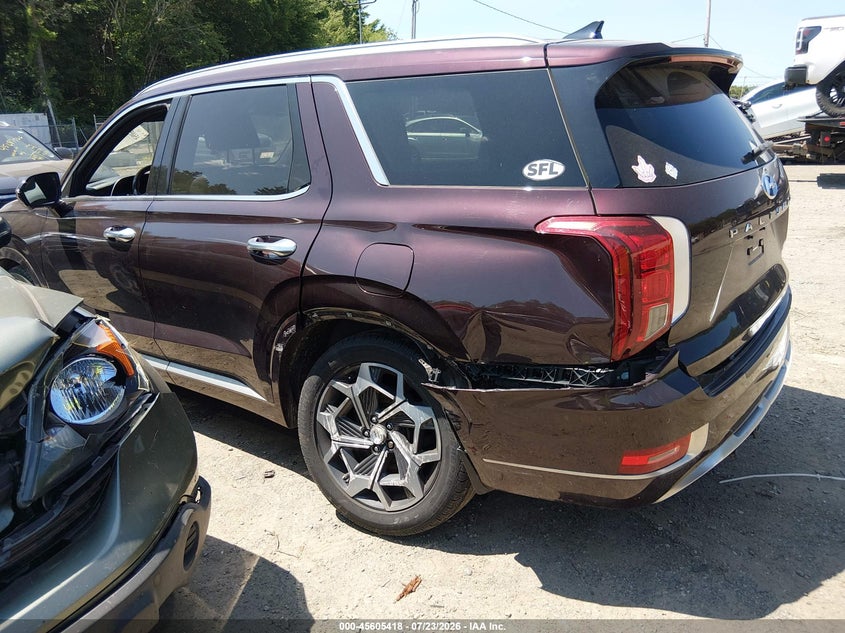 Vin: km8r7dhe4nu341696, lot: 46103841, hyundai palisade calligraphy 20223