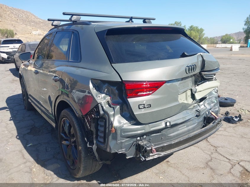 Vin: wa1decf3xs1015506, lot: 46103873, audi q3 premium 45 tfsi s line quattro tiptronic 20253