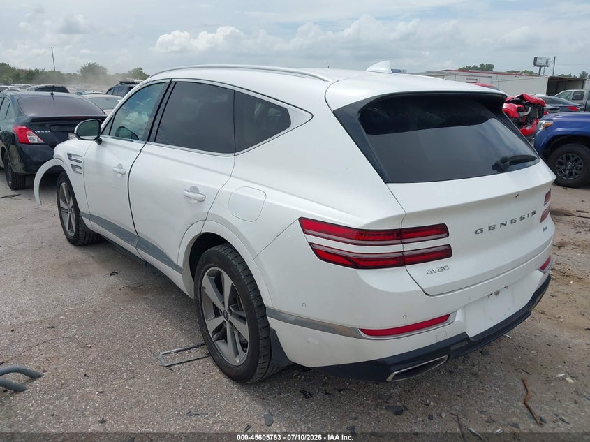 Vin: kmuhbdsb2ru173332, lot: 46104186, genesis gv80 2.5t awd 20243