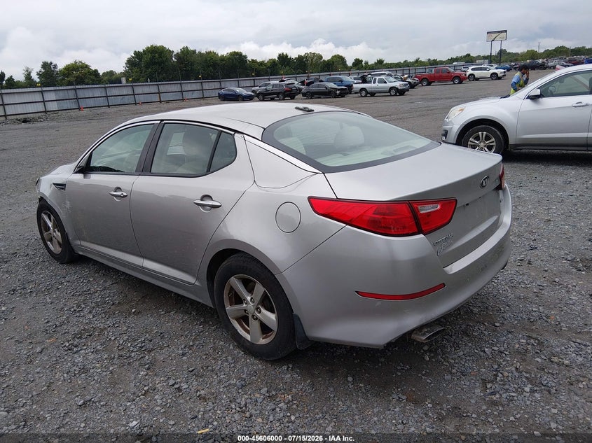Vin: 5xxgm4a77fg481474, lot: 46104423, kia optima lx 20153