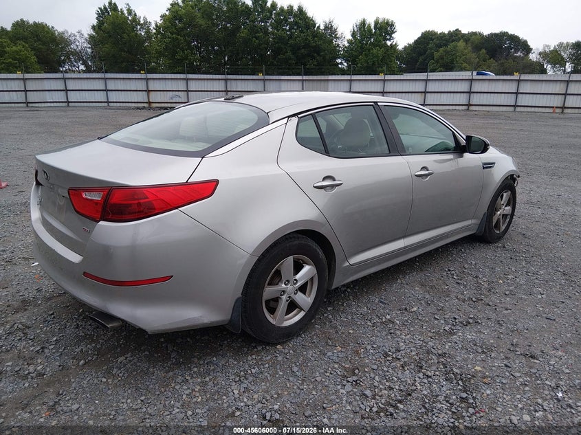 Vin: 5xxgm4a77fg481474, lot: 46104423, kia optima lx 20154