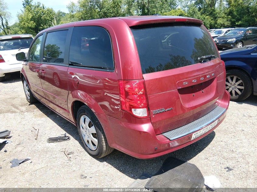 Vin: 2c4rdgbg9fr581107, lot: 46104438, dodge grand caravan se 20153