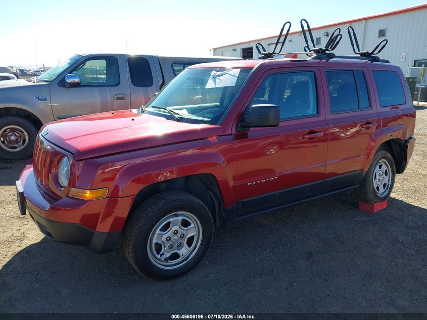 2014 Jeep Patriot Sport, Лівий зад, IAAI, VIN 1C4NJRBB6ED744160 — фото 2