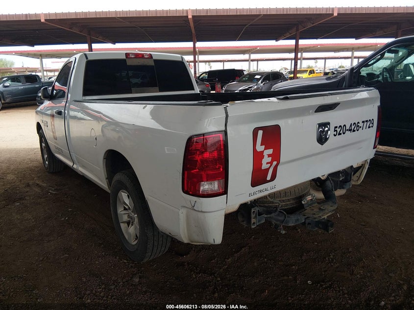 Vin: 3c6jr6dt5hg548138, lot: 46104636, ram 1500 tradesman  4x2 8' box 20173