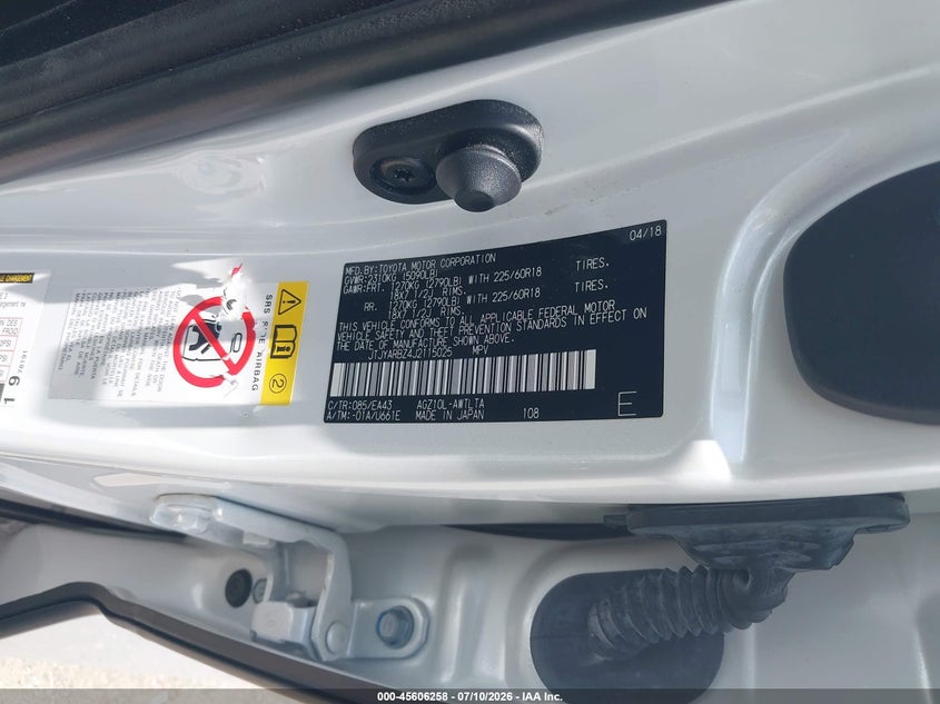 2018 Lexus Nx 300 VIN: JTJYARBZ4J2115025 Lot: 45606258