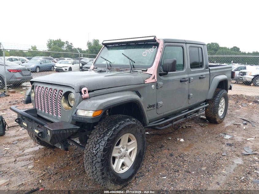 Vin: 1c6hjtag1ml500905, lot: 46105077, jeep gladiator sport s 4x4 20212