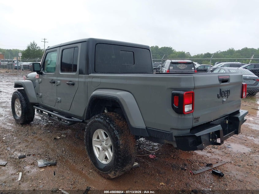 Vin: 1c6hjtag1ml500905, lot: 46105077, jeep gladiator sport s 4x4 20213