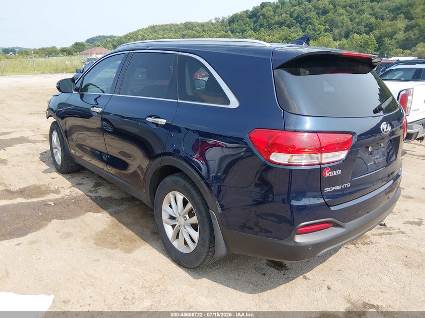 Vin: 5xypgda38jg352247, lot: 46105145, kia sorento 2.4l lx 20183
