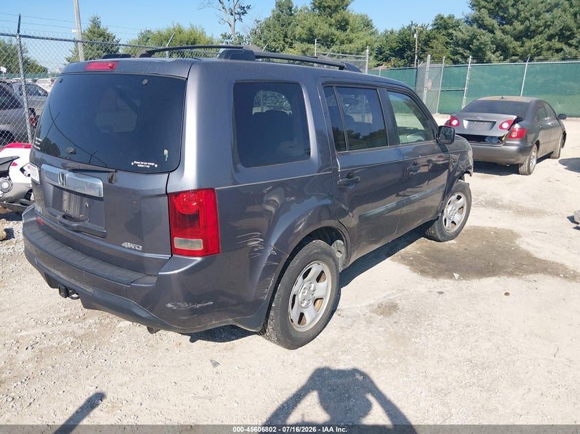 Vin: 5fnyf4h26eb014203, lot: 46105225, honda pilot lx 20144
