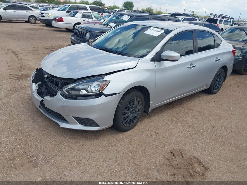 2016 Nissan Sentra, Front End, IAAI, VIN 3N1AB7AP7GL643920 — photo 2