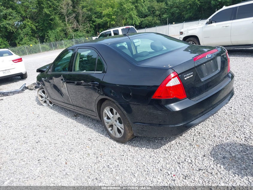 Vin: 3fahp0ha3cr180550, lot: 46105317, ford fusion se 20123
