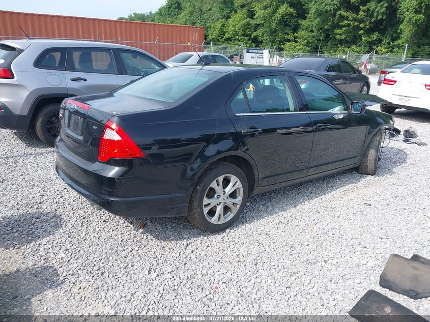 Vin: 3fahp0ha3cr180550, lot: 46105317, ford fusion se 20124