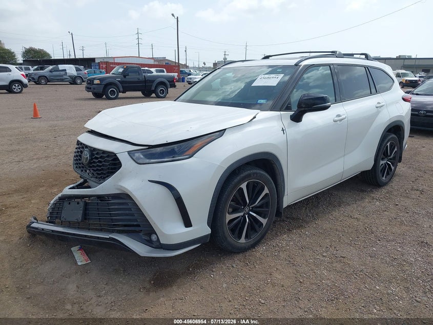 2021 Toyota Highlander, Front End, IAAI, VIN 5TDLZRAH5MS072438 — photo 2