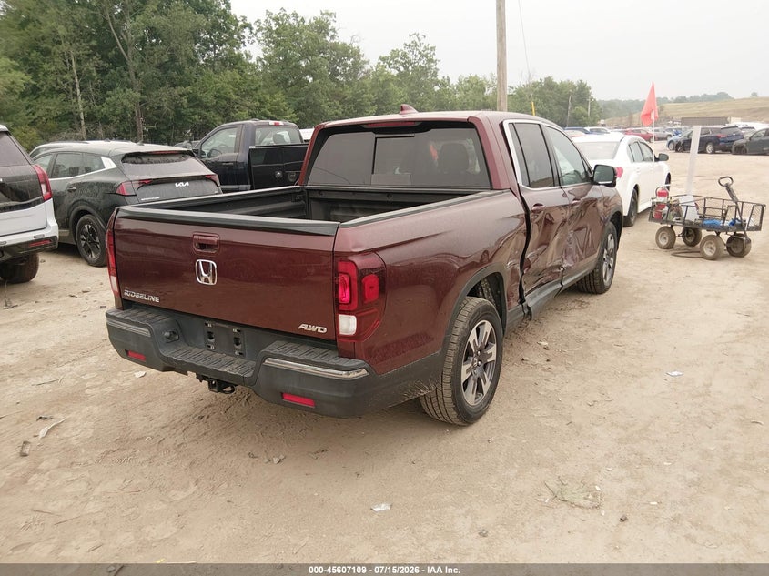 Vin: 5fpyk3f61kb019727, lot: 46105532, honda ridgeline rtl-t 20194